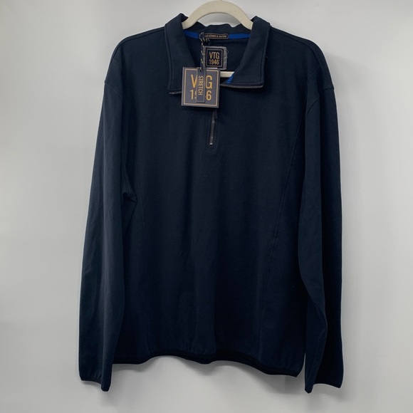 Vintage 1946 Other - Vintage1946 Men's Navy Sweater Quarter Zip Pullover Shirt Size XL